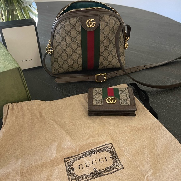 Authentic Gucci shoulder bag/matching wallet - Picture 4 of 12